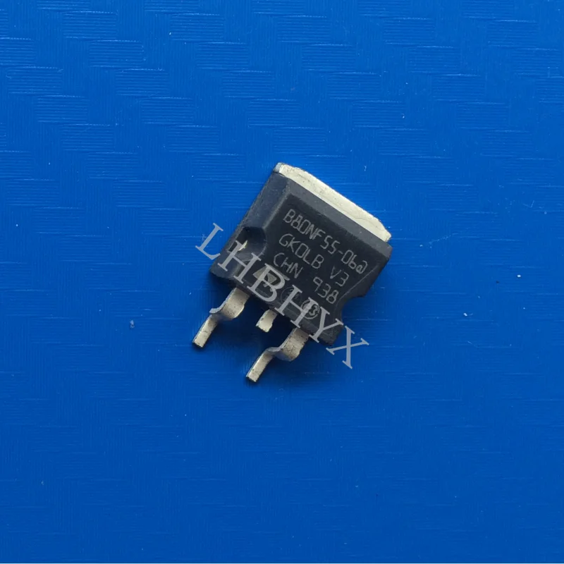 MOSFET original do poder do N-canal, B80NF55-06, STB80NF55-06, TO-263, 55V, 80A, entrega rápida, novo, 1PC