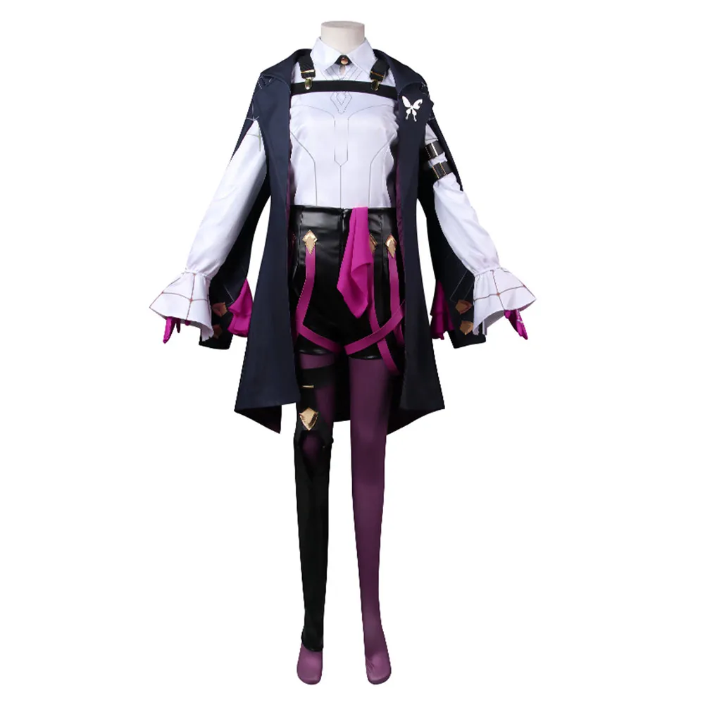 Costume de Cosplay du Jeu Honkai Kafka pour Femme, Manteau, Veste, Cape, Ensemble Complet, Déguisement d'Halloween, Carnaval, ix