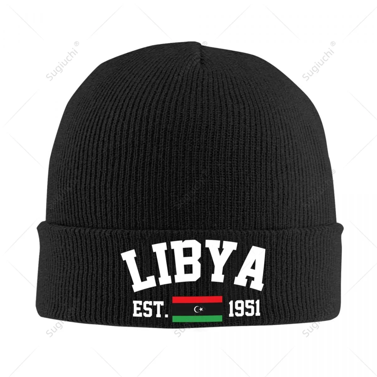 Unisex Libya EST.1951 Knitted Hat For Men Women Boys Winter Autumn Beanie Cap Warm Bonnet