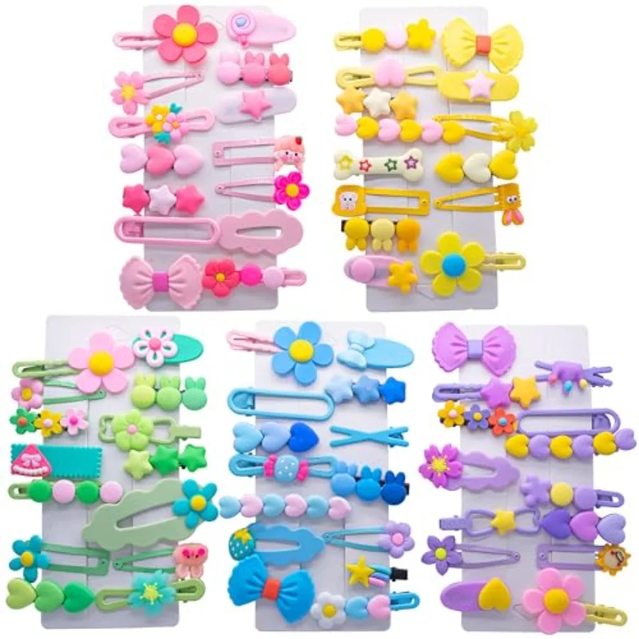 70PCS Little Girl Baby Toddler Teens Women Cute Candy Colorful Flower Gift 6-18 Ages