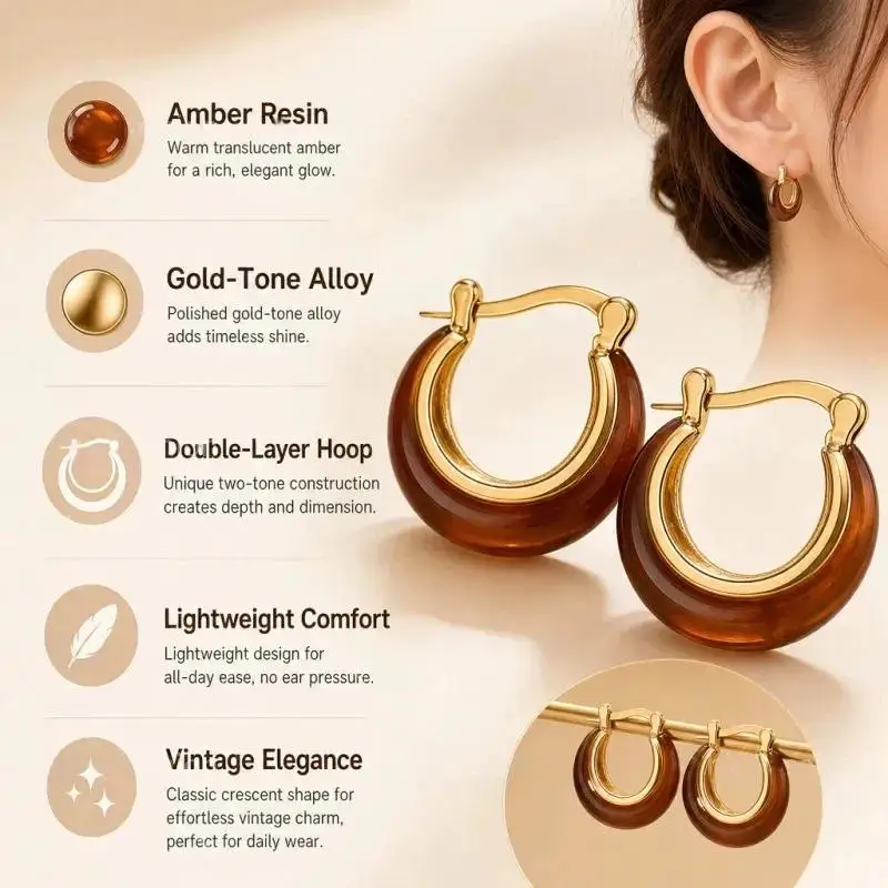 Milky White Glaze Earrings French Vintage Boat Design Minimalist Gold Plated Jewelry for Women Daily Wear