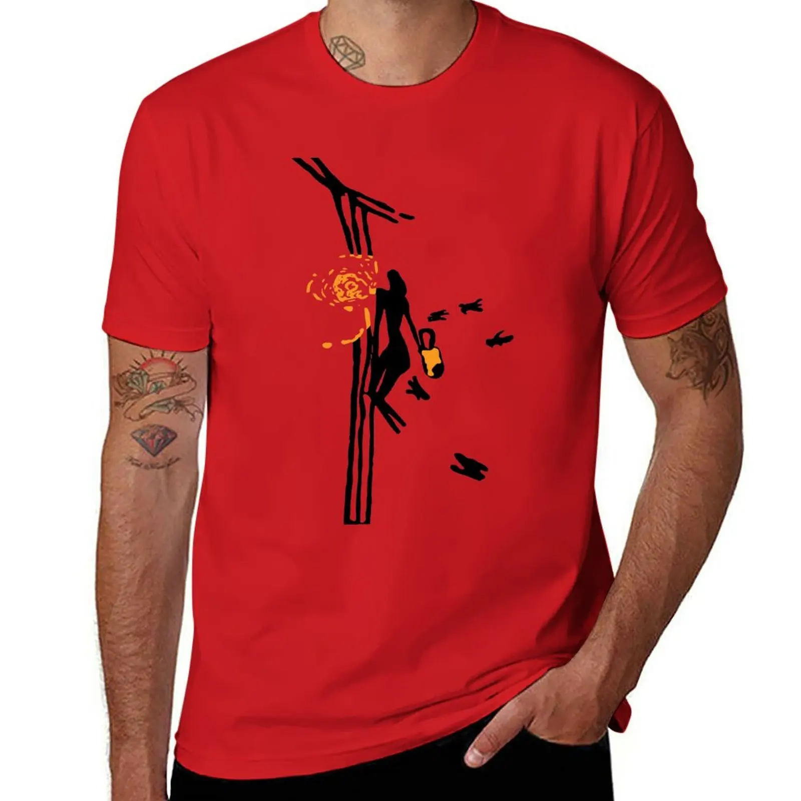 New Minimalist Paleolithic Cave Art Honey Gatherer T-Shirt graphic t shirt custom t shirt men clothes