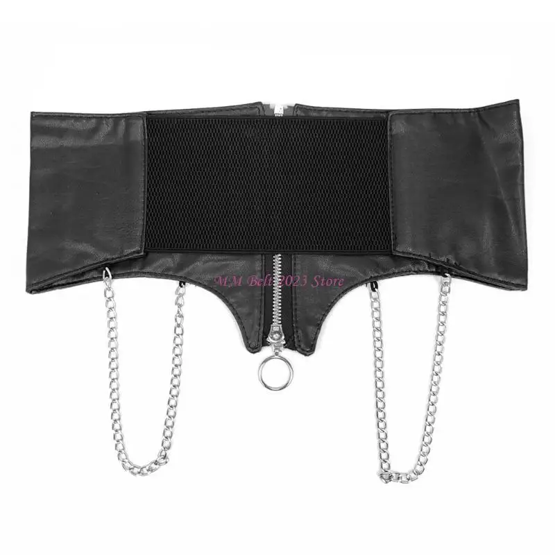 49me 우아한 허리 Cincher 넓은 가죽 벨트 여성 여성을위한 세련된 바디 Shapewear 곡선 향상 곡선