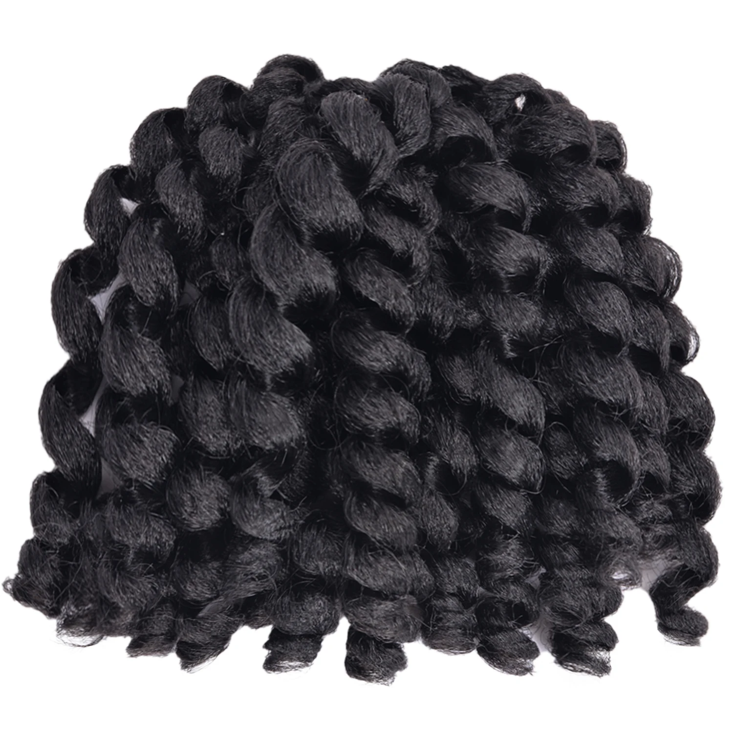 8inch Synthetic Ombre Jumpy Wand Curl Crochet Braids 20 Roots Jamaican Bounce Curl Crochet Hair Extension for Black Women