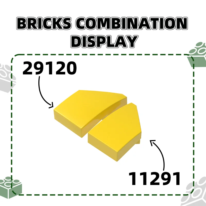 Wange 400 sztuk/partia 29120 Klin 2x1 z rowkiem na śrubkę Lewy Blok Moc Kolorowe Akcesoria Kompatybilne z Klockami DIY Zabawka dla Dzieci Prezent