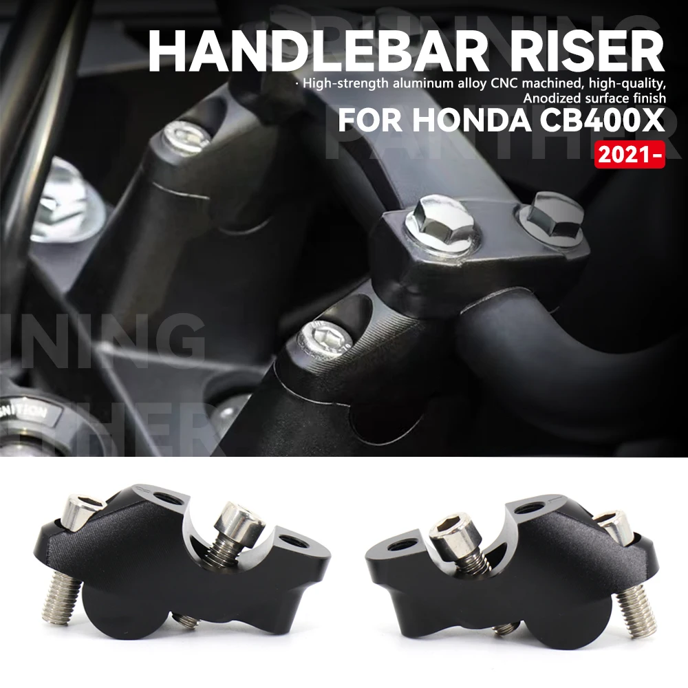 For Honda CB400X CB 400 X CB 400X cb400x cb 400 x Motorcycle Black or Silver Handlebar Riser Bar Mount Handle Clamp 2021 2022