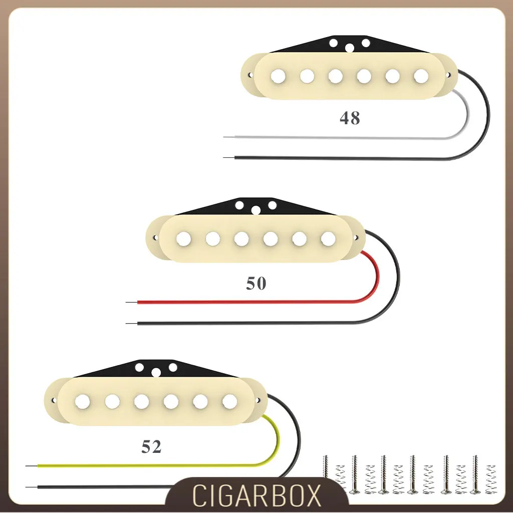 Electric Guitar Pickup Ceremic Magnet Neck Middle Bridge Single Coil Pickups For ST SSS  DIY  Part Replacement Set