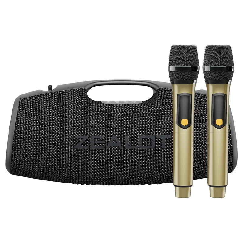 Worldwide Hot Sale Zealot S78M 120W Karaoke Portable Wireless Bluetooth Speakers With Microphones