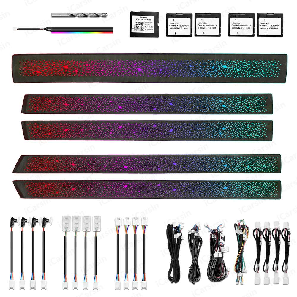 

Обновление 256 цветов Symphony Led салон автомобиля окружающее освещение для Lexus GX 2009-2023 J150 украшения атмосферная отделка аксессуары