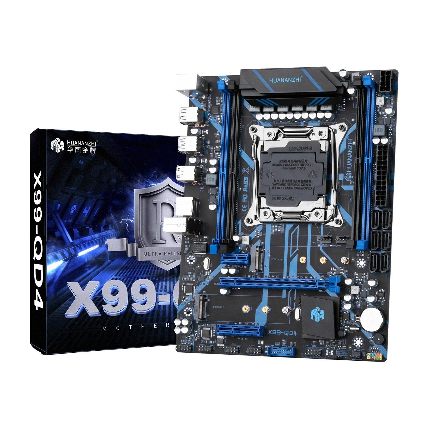 Imagem -02 - Kit Motherboard e5 2680 v4 32gb Ram Suporte de Memória Nvme Usb 3.0 Conjunto Sata X99 Huananzhi-qd4 X99