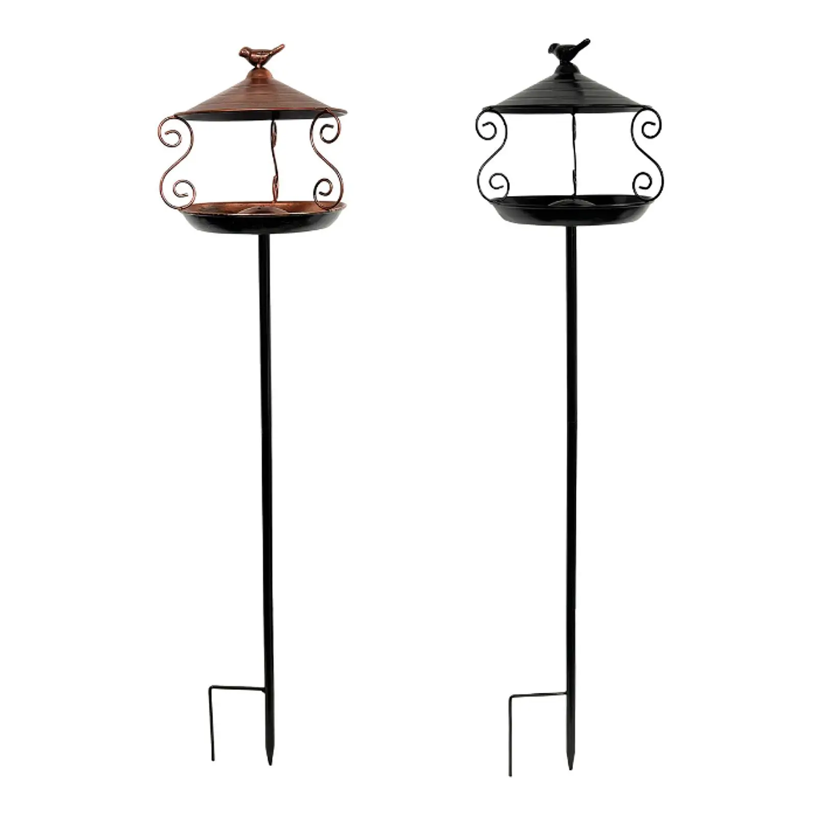 Bird Feeder with Ground Stake Standing Bird Bath Sturdy Multifunction Decoration Outdoor Birdbath for Patio Outside Yard Lawn