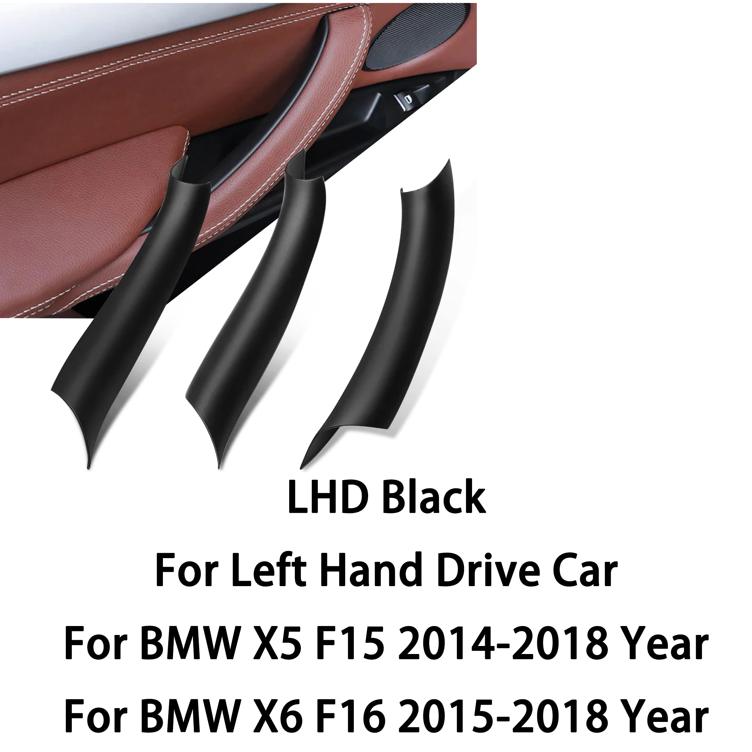 

X5 F15/X6 F16 Door Handle Covers 3Pcs Door Pull Handle Covers for BMW X5 F15 2014-2018 X6 F16 2015-2018 Year