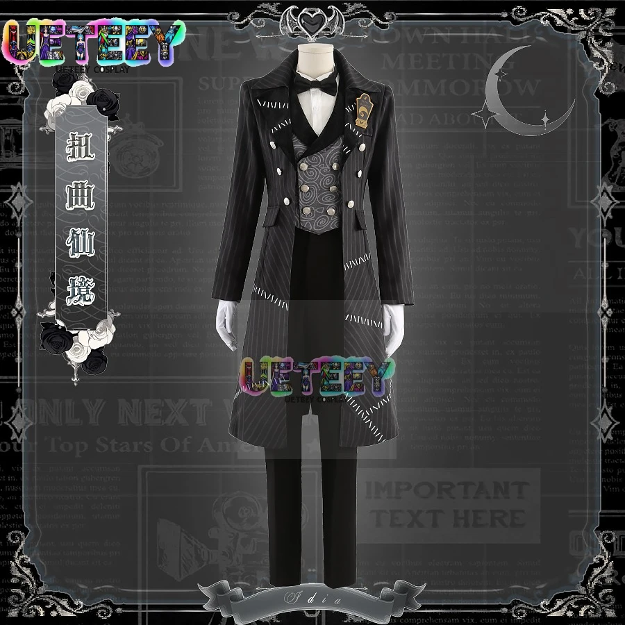 

UETEEY Cos Twisted Wonderland Idia Cosplay Costume Halloween Anime Costume Custom Size