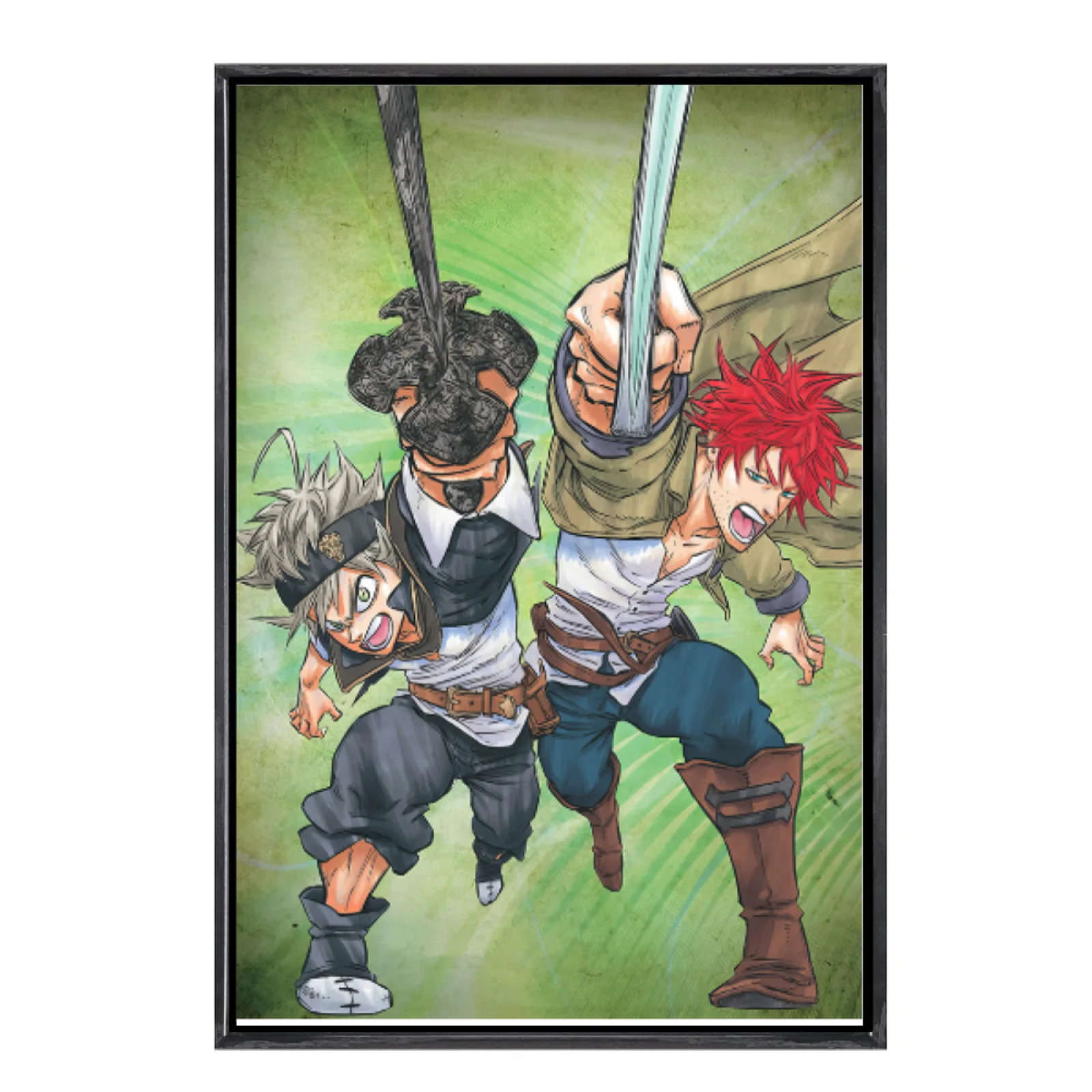 

Japanese Manga Multi-Size Canvas Poster Double Framed Wall Art,Black Clover Home Decor for Living Room Bedroom