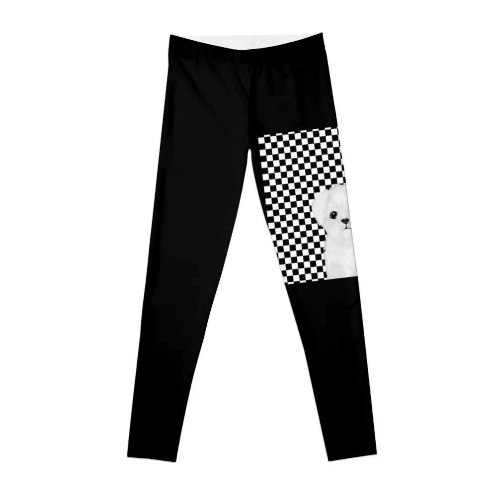 

maltese checker Leggings for girls Tight fitting woman Clothing fitness Womens Leggings