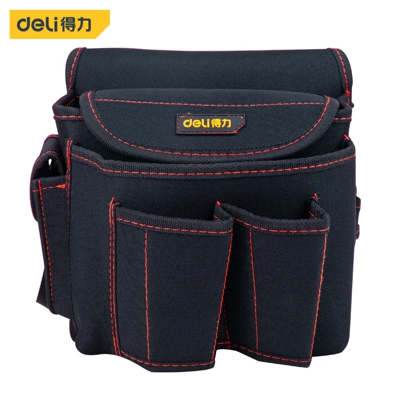 Deli Multi-Pocket Tool Belt Pouch Large Capacity Oxford Cloth Toolbag Multifunctional Electrician Portable Tools Storage Bags