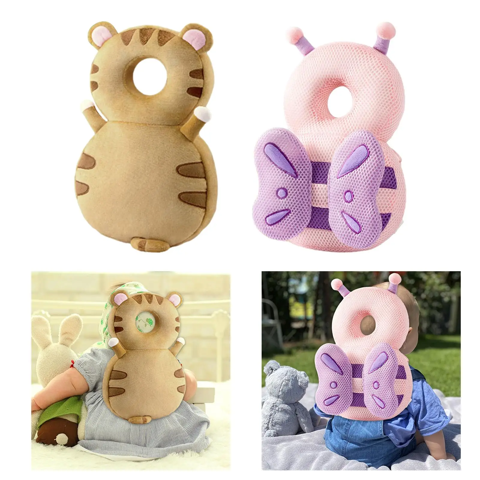 

Baby Head Protection Cushion Soft Portable Headrest Anti Fall Cute Baby Head Protector for Walking Crawling Kids Children Infant