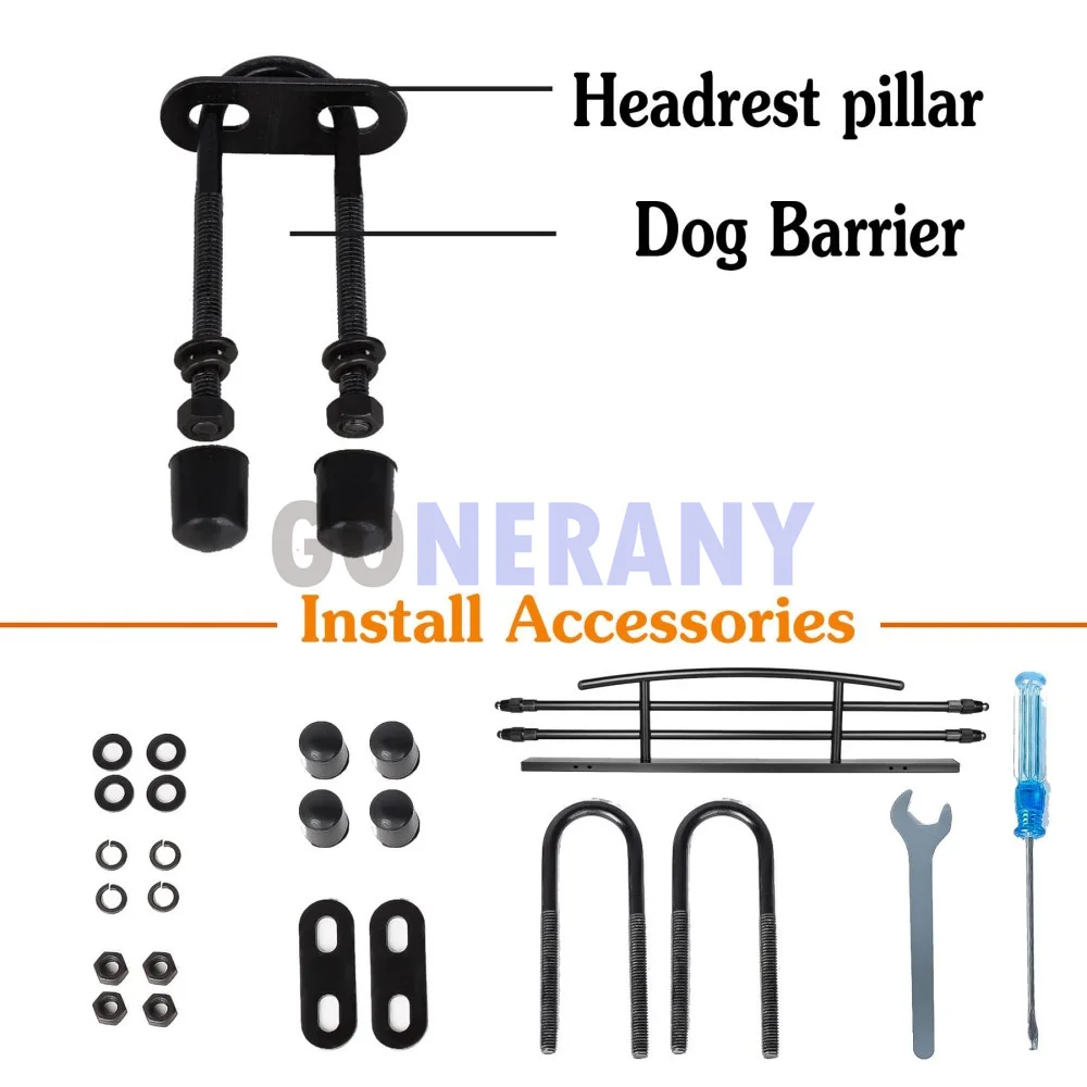 For Tesla Model Y Dog Barrier Adjustable Large Pet Protective Barrier Anti-bite Heavy-Duty Metal Stainless Steel for Dog Travel