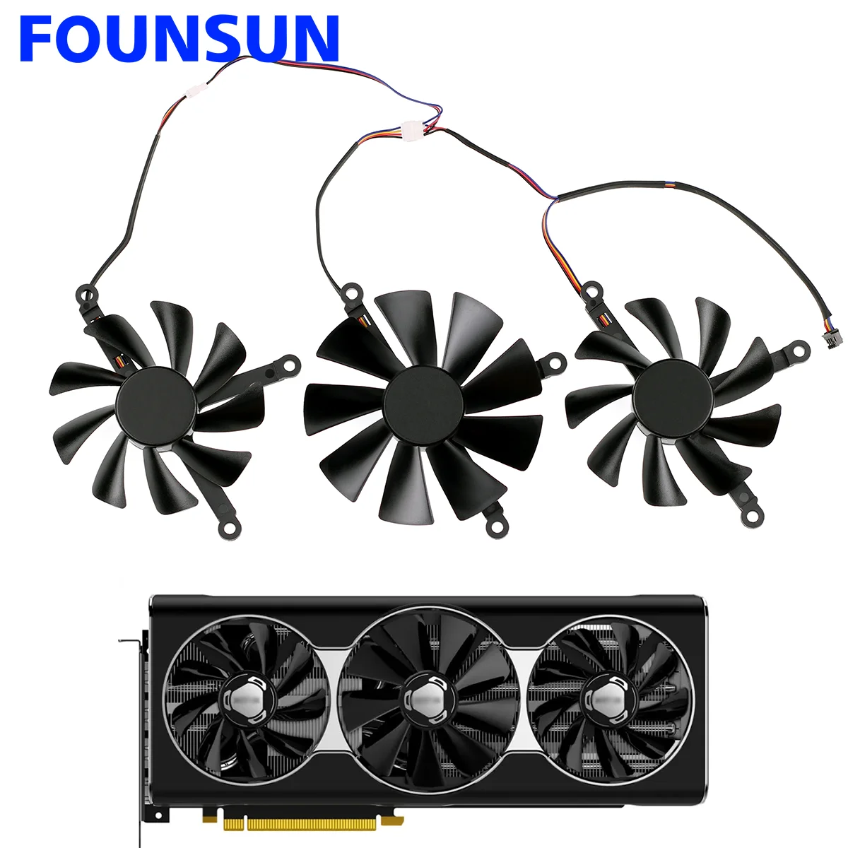 

New 95MM 85MM CF1010U12S CF9015H12S Video Card Cooling Fan For XFX Radeon RX 5700 XT 8GB THICC III Ultra Graphic Card Cooler Fan