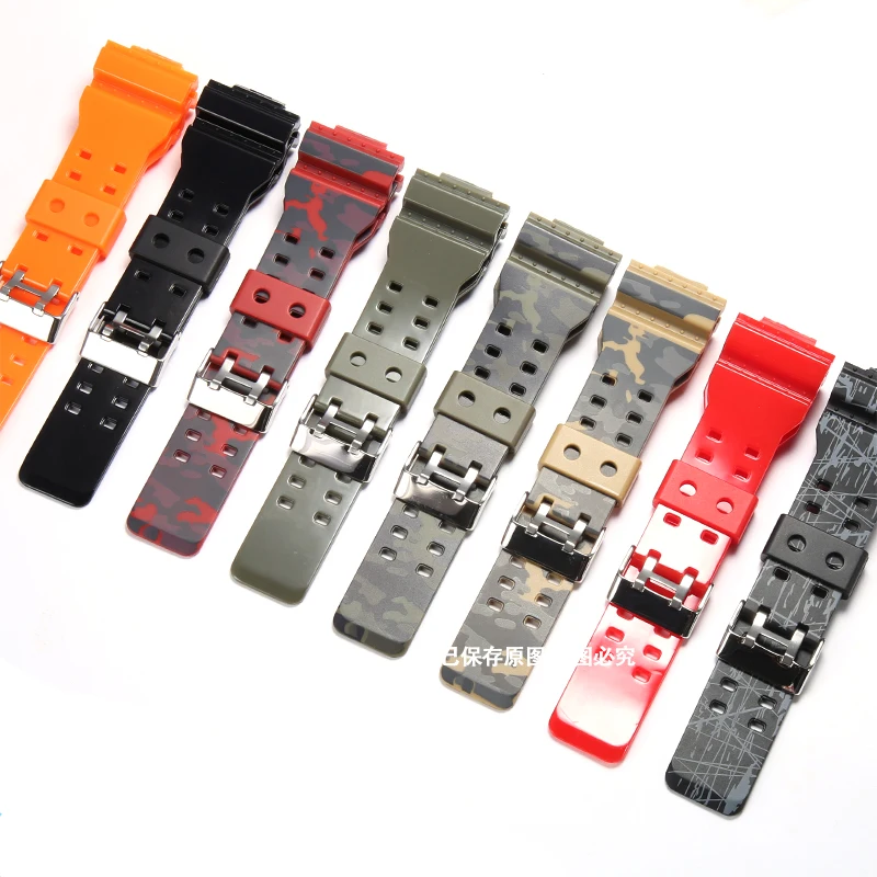 

Natural Resin Replacement Watch Band Strap for Casio Mens G-Shock GD120 GA-100 GA-110 GA-100C Camuflagem Watch Accessories