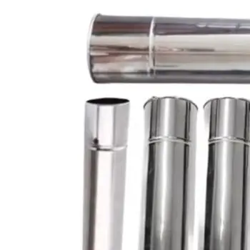 /Stainless /Steel /Wood Stove Chimney Pipe Kit 7pcs With Spark Arrestor And Valve 30cm Length 6cm Diameter For Camping Tent Shel