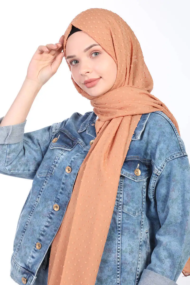 Miray Pıtpıt Chiffon Shawl Onion skin