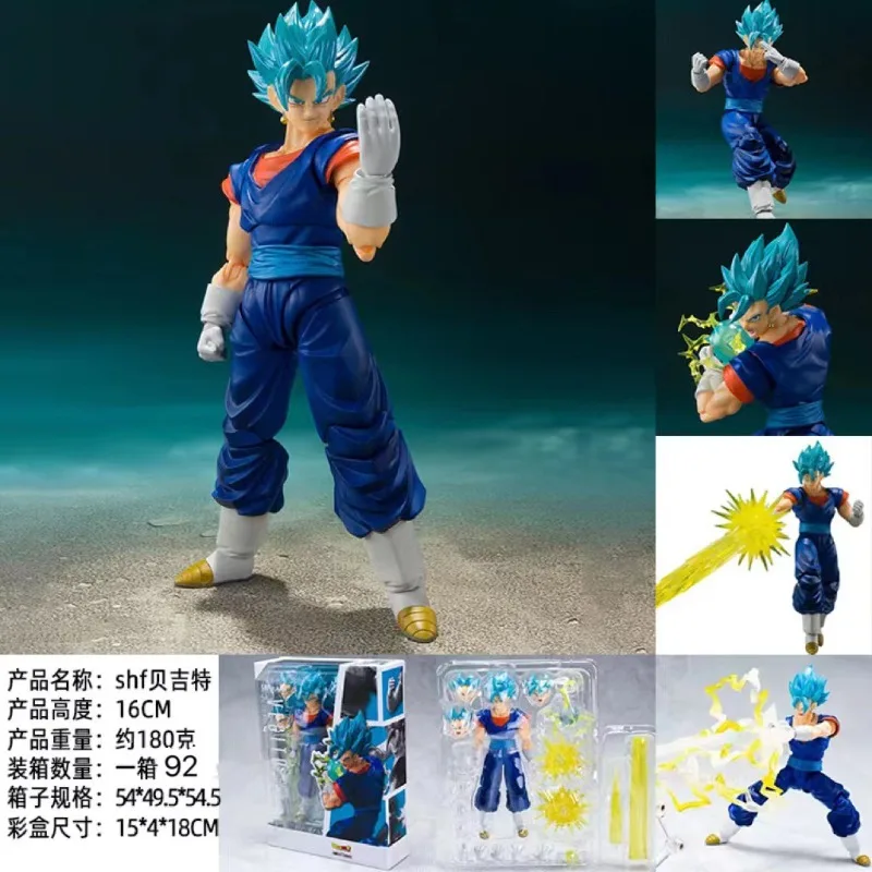 

Anime Dragon Ball Super Saiyan SHF Vegetto Vegeta Son Goku Movability Statue PVC Action Figure Collectible Model Toy Boxed