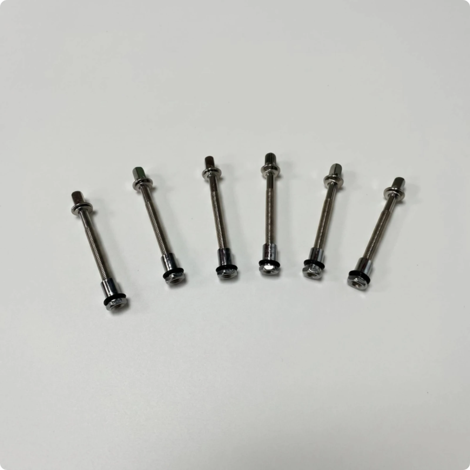 6 Pieces Drum Screws with Washers Consistent Snare Drum Tension Rods Tension Rods Heavy Duty Stainless Steel for Drummers