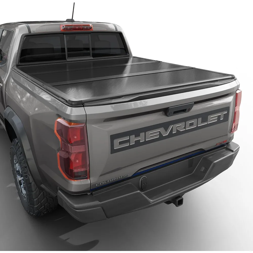 Penutup Bak Truk Lipat Berbahan Keras | Cocok untuk GMC Canyon/Chevy Colorado 2015-2025 dengan bak 5' 3' (62,7 inci) - TULH006