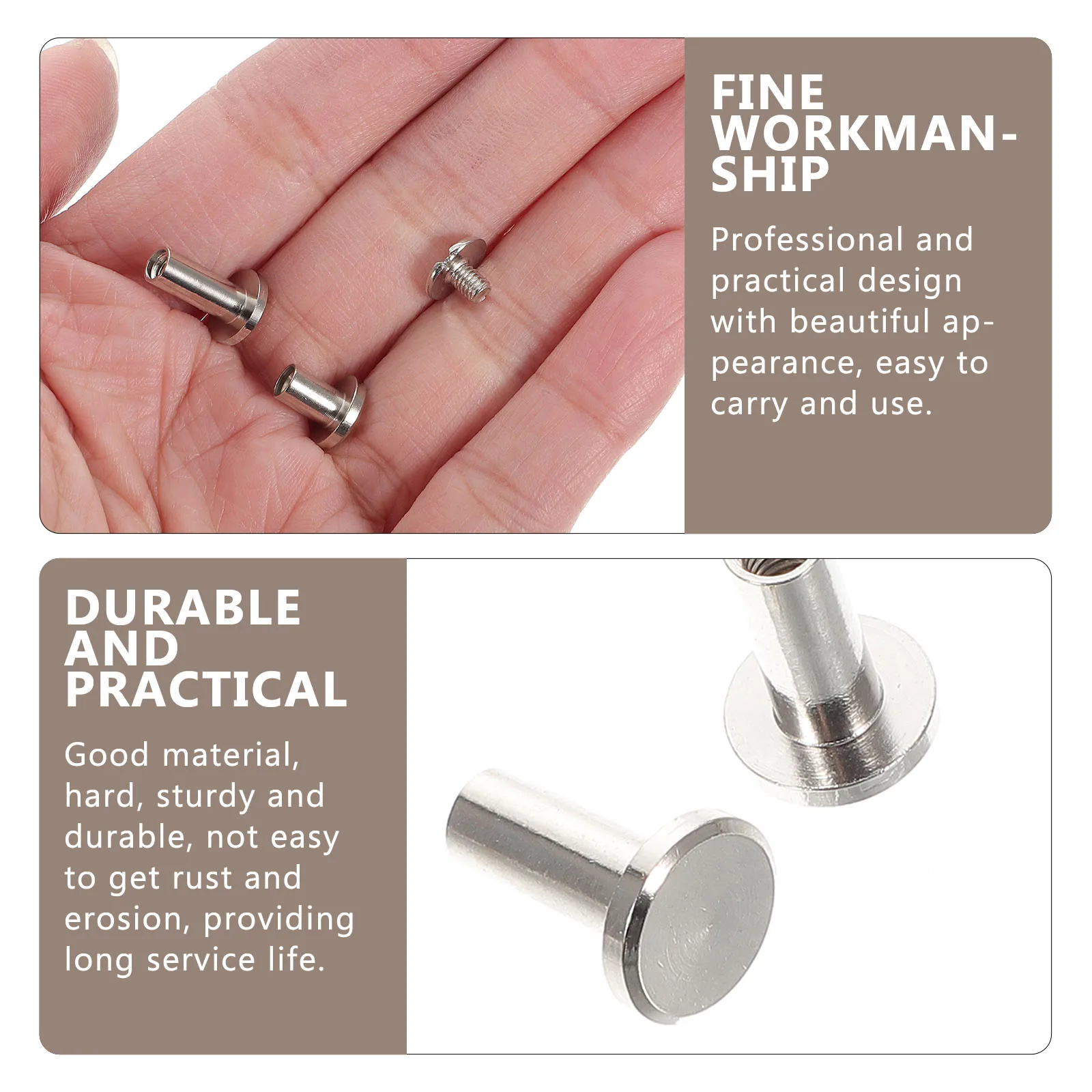 

Posts Belt Screw Set Leathercraft Screws Nail Rivets Multifunction Silver Alloy