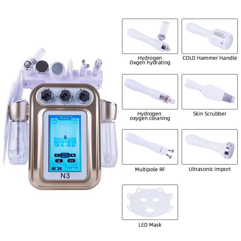 7-in-1 Desktop Bubble Machine - Exfoliating Whitening, Pore Minimizer Redness Relief & Anti-Aging Professional Skin Care Lesen