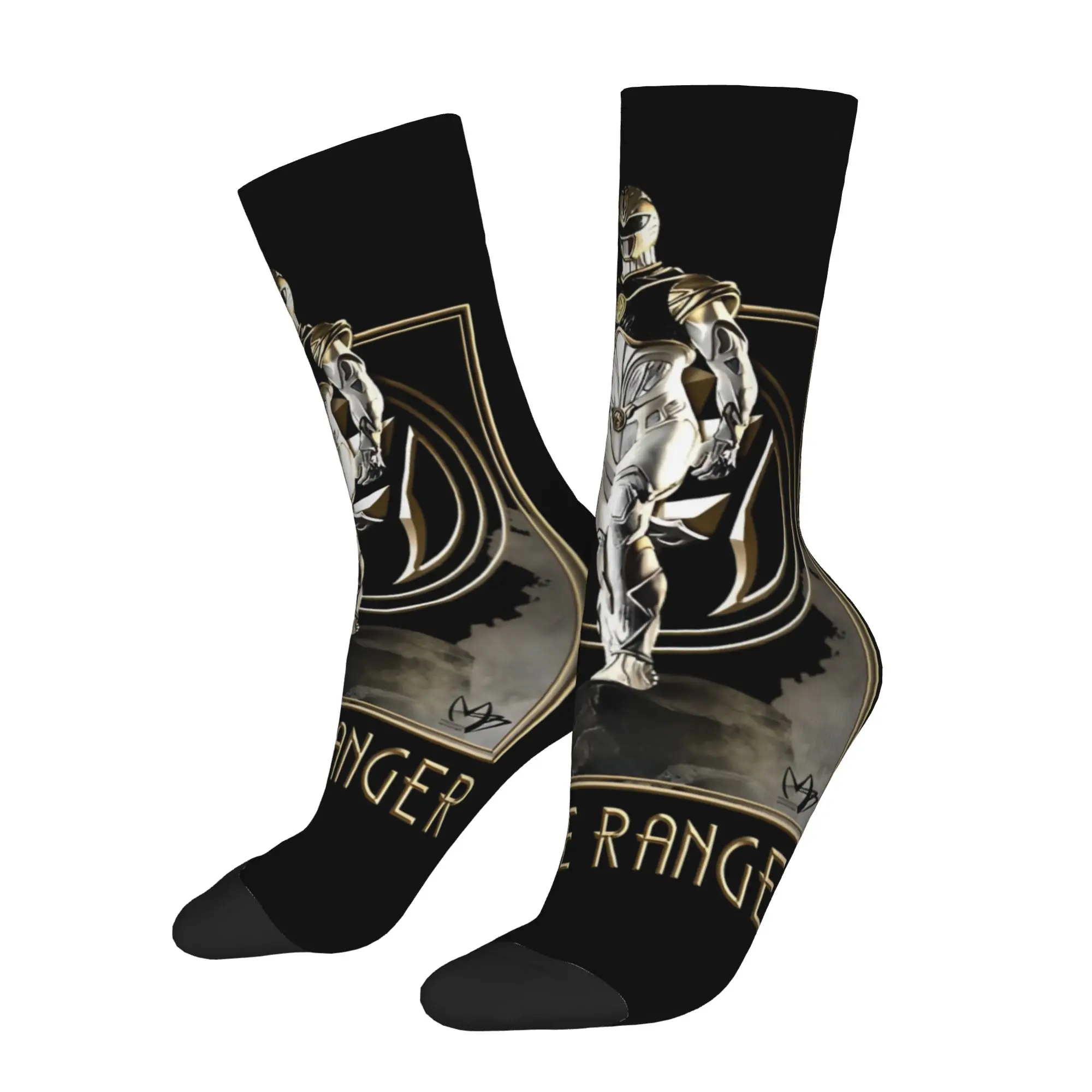 sports socks Power Rangers (3) Vintage  Hip Hop Novelty Pattern Crew Crazy Sock