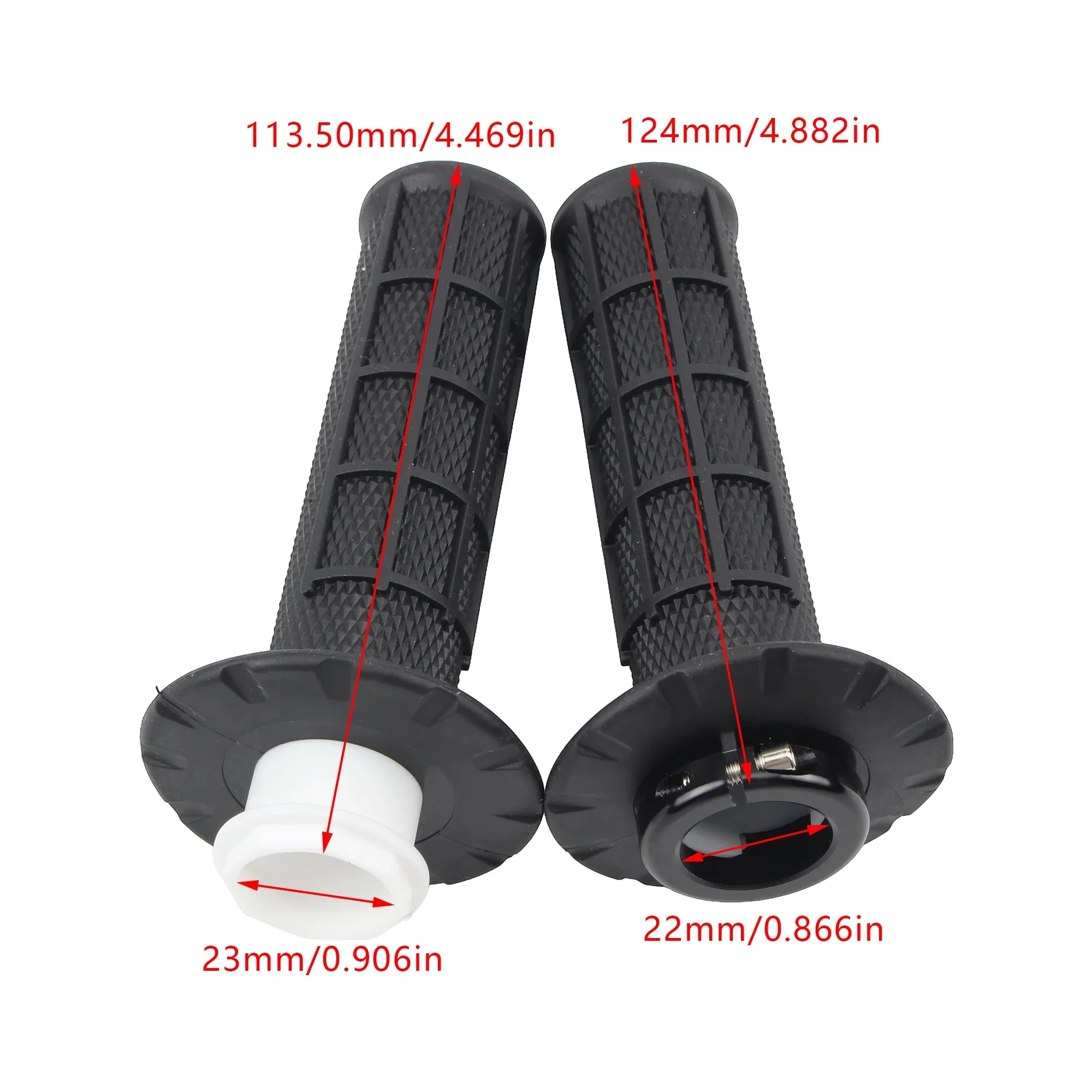 Universal 22mm Motorcycle Handle Grips - Anti-Slip Rubber Hand Grips With Throttle Sleeve for Off-Road Dirt Bike