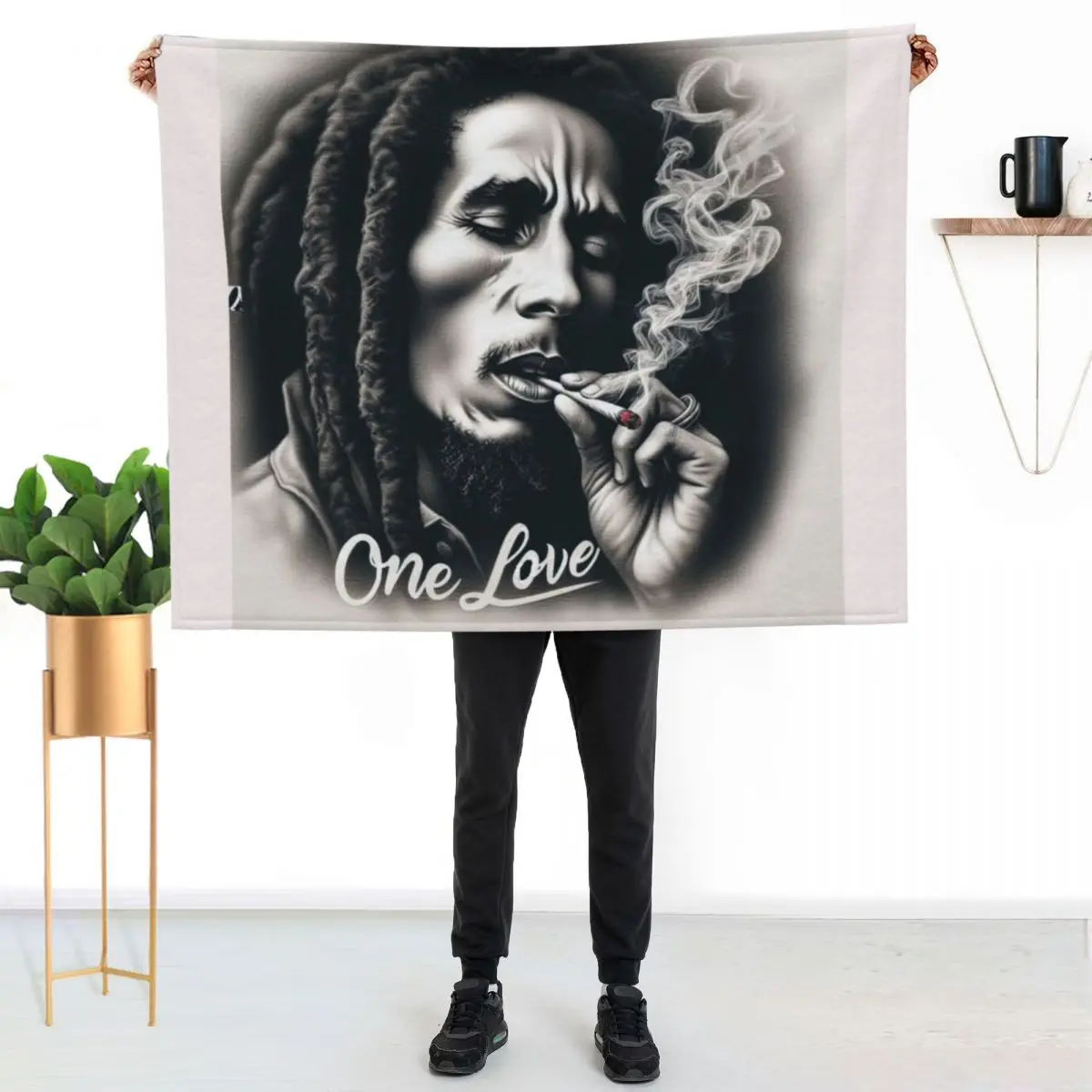 

BOB MARLEY Throw Blanket Ultra Soft Flannel Fleece Blanket for All Seasons
