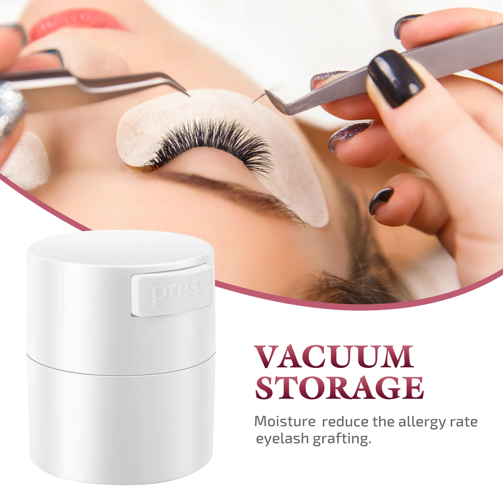 Boîte de rangement de colle à cils, conteneur étanche scellé pour Extension de cils, organisateur adhésif, étui Compact et léger