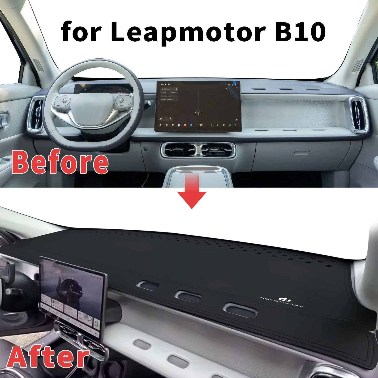 

for Leapmotor B10 Anti‑Reflection Dashboard Cover Sun Shade Protector Dashmat Anti-Glare UV Block Carpet Mat Automotive Dash Mat