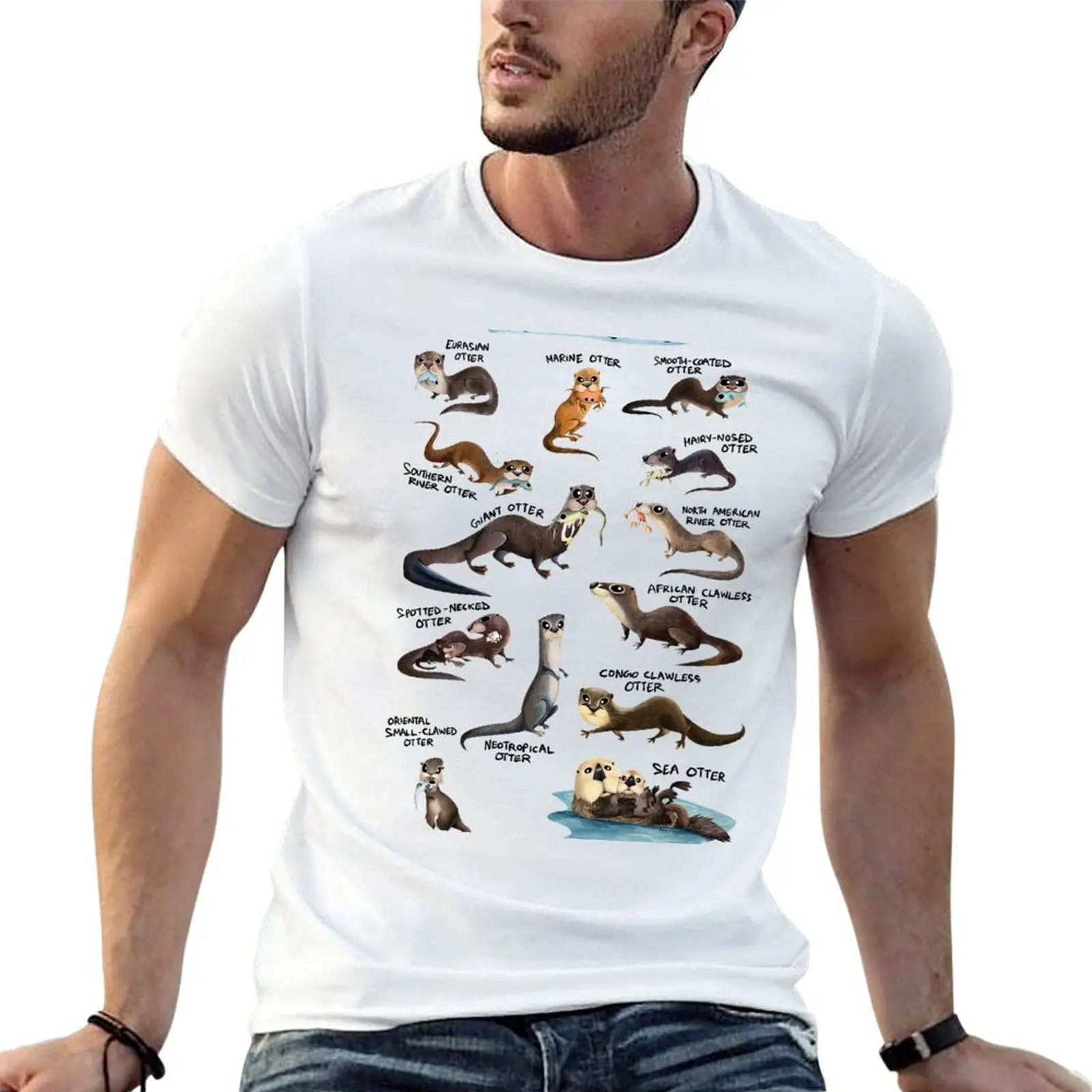 

Otters of the World T-Shirt t shirts with prints man t shirts for men casual T-Shirt