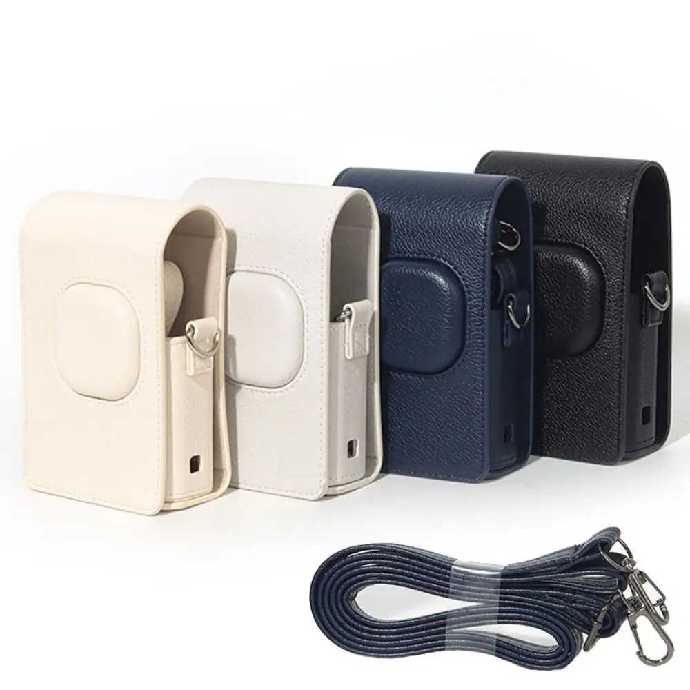 PU Leather Hybrid Instant Camera Storage Bag Shockproof Anti Scratch Carrying Case for Fujifilm instax mini LiPlay+