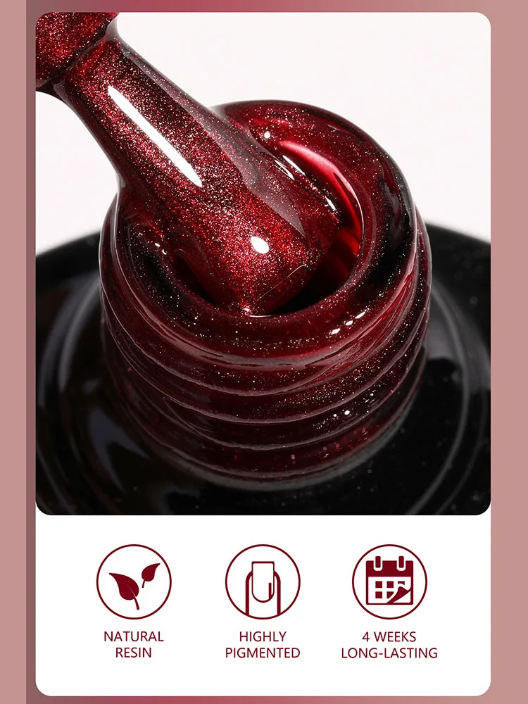 Esmalte de ojo de gato, cuentas de vidrio de rubí, esmalte de uñas de 9 colores, esmalte de ojo de gato Pop, esmalte de uñas de Color sólido, belleza de uñas no fácil de decolorar