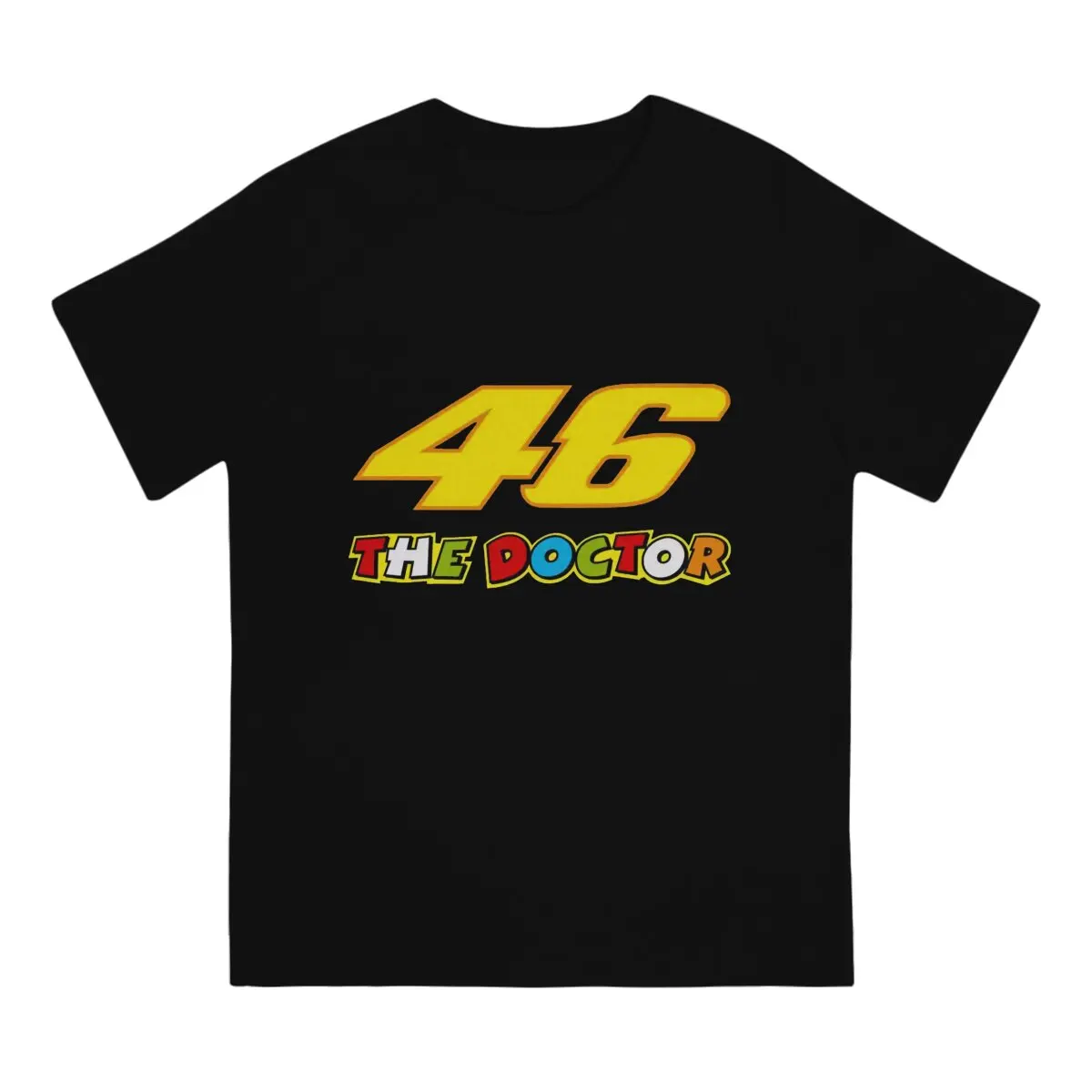 Men The Doctor Motorcycle Racing Driver Lucky #46 T-Shirt Crewneck Cotton Style Rossi Race Hipster Ofertas O Neck Graphic Tshirt