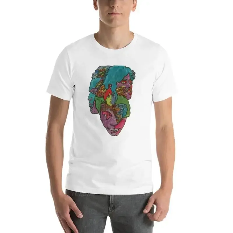 Camiseta de algodón para hombre, camisa negra de gran tamaño, Love - Forever changes