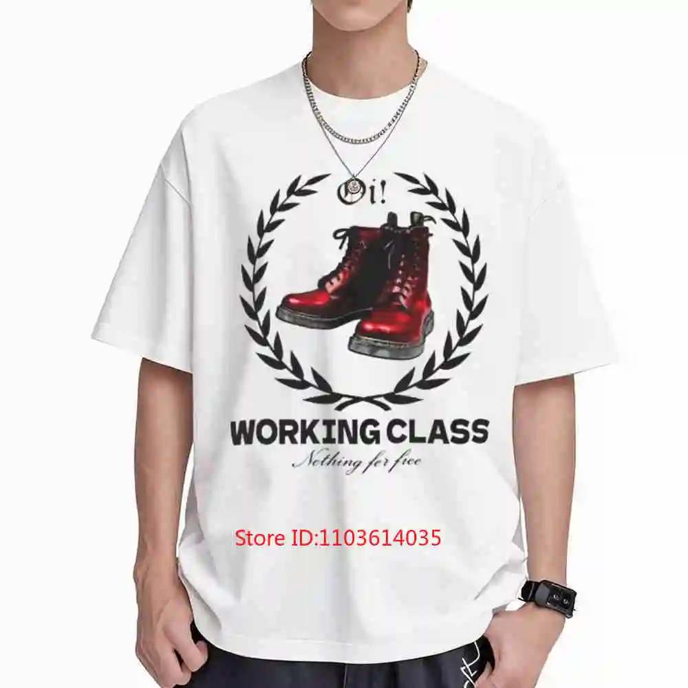 Working Class Oi Punks And Skins Boots Braces Unity T-shirt à manches courtes 100% coton