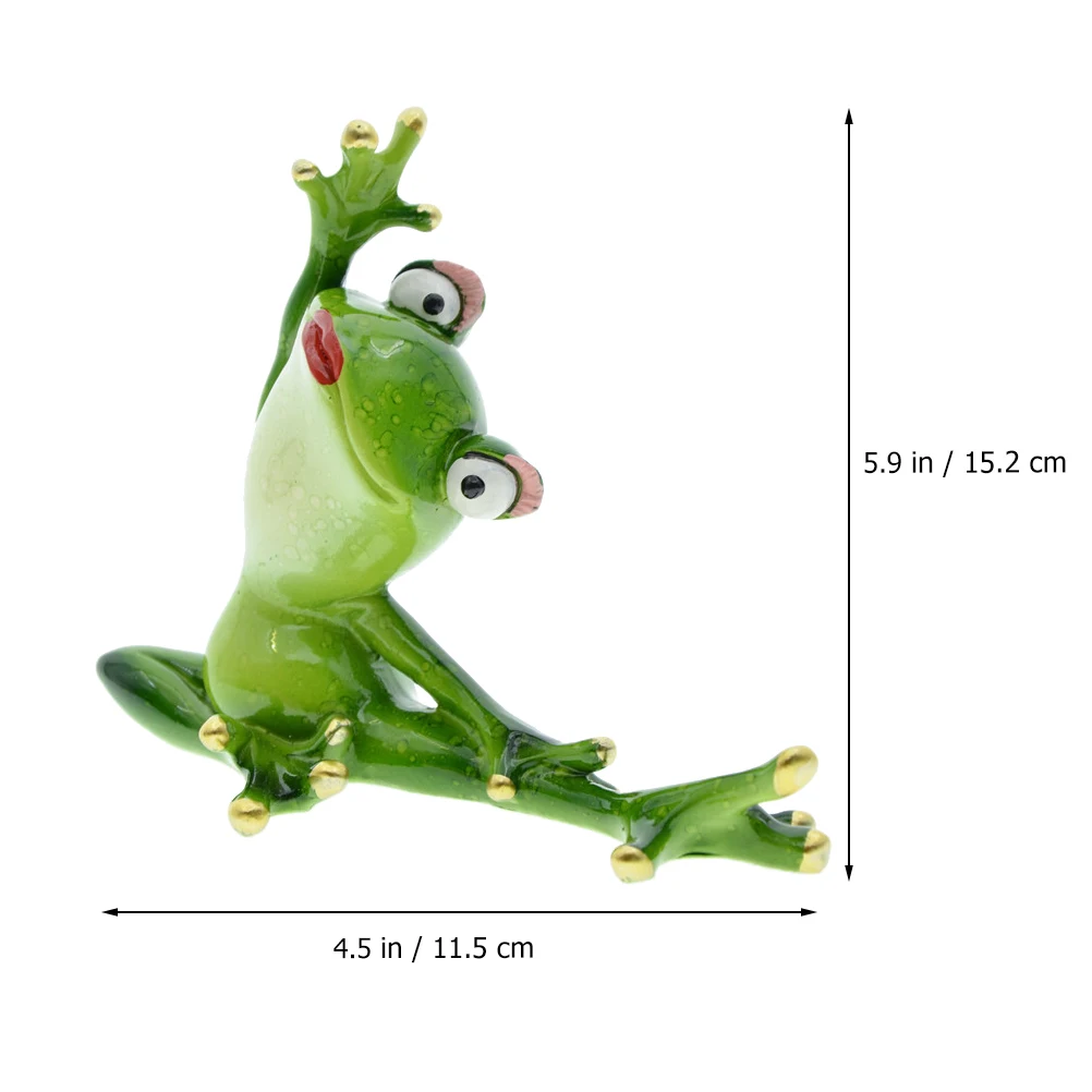 

Resin Yoga Frog Statue Adorable Decor Figurine Smooth Surface Detailed Design Premium Material Perfect for Indoor