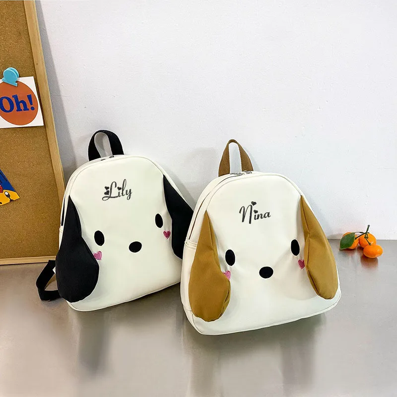 Custom Name Kindergarten Children's Cartoon Dog Backpack Baby Lightweight and Cute Small Backpack