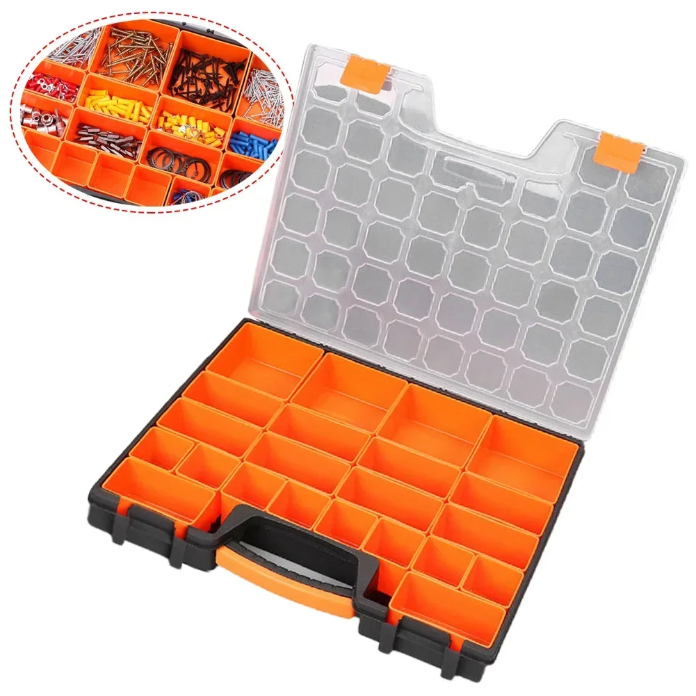 Part Storage Organizer With 22 Compartment Plastic Tool Box Bin Screw Case Tool Case Electronic Components Storage ToolBox