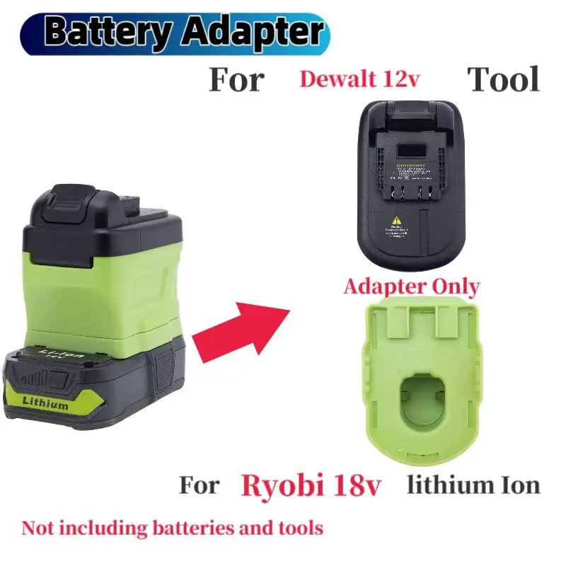 for Ryobi One To Dewalt One Battery Adapter Used For Using Ryobi 18v Battery Adapter Converter On Dewalt 12v Tool(Only Convert）