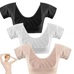 Underarm Sweat Absorption Pad Vest Mesh Quick-Drying T-shirt Shape Breathable Perspiration Absorbing Anti-Sweat Stain Milk Silk