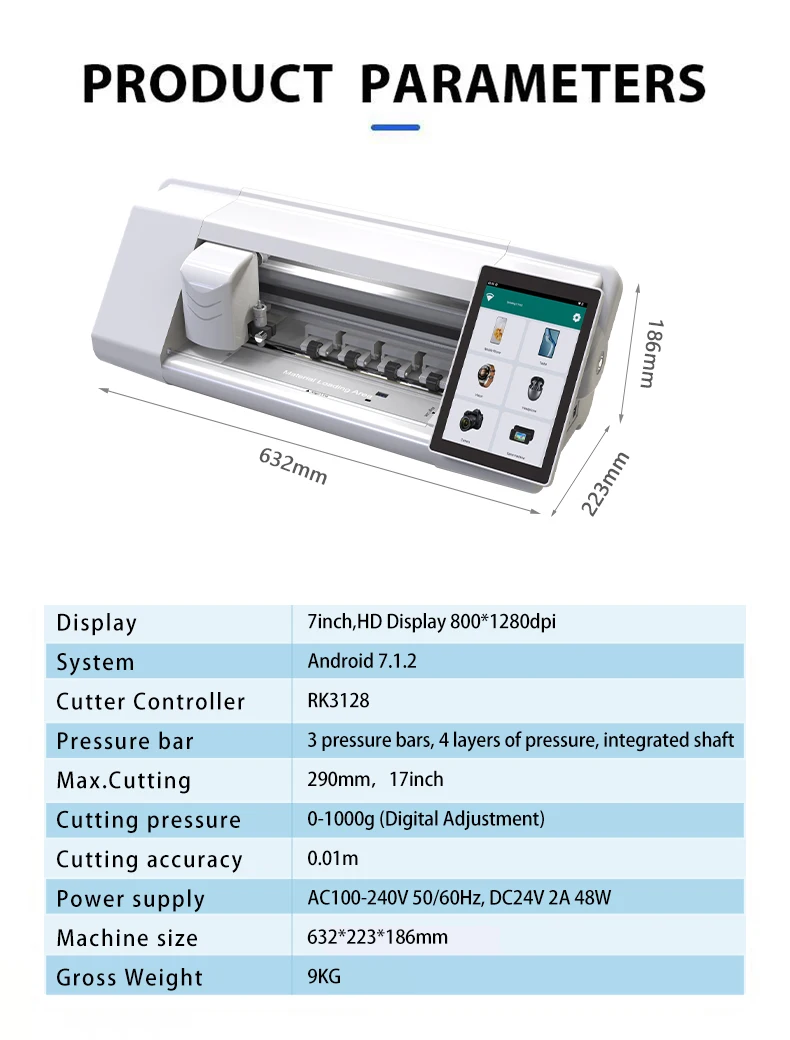 Yinghe Auto TPU Plotter Hydrogel Film Mobile Phone Back Membrane Cut Machine Screen Protector Cutting Machine 0.01mm Precision