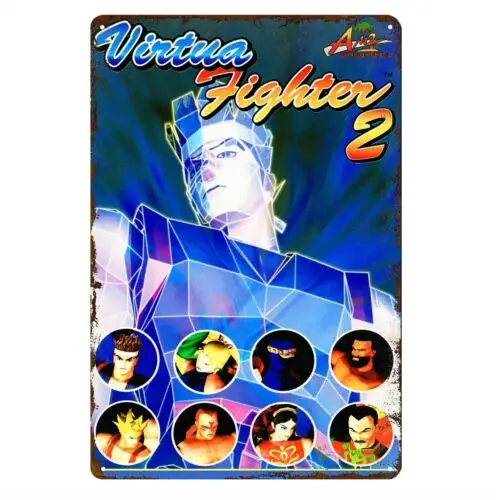 Virtua Fighter 2 Retro Video Game Metal Poster Tin Sign 20*30cm