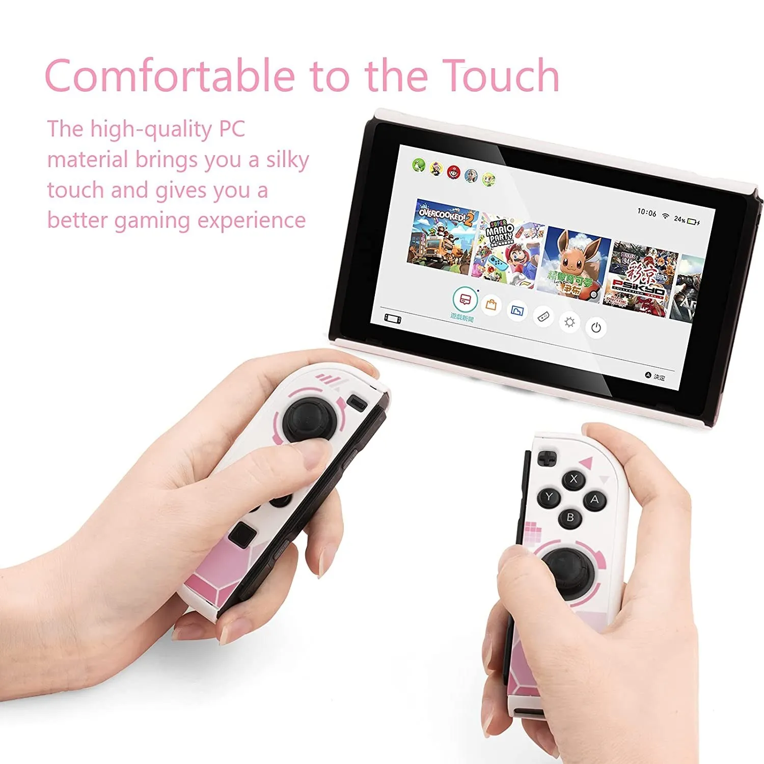 GeekShare Carcasa protectora para Nintendo Switch, carcasa dividida, cubierta dura de la Liga de hadas, funda trasera Girp, Mecha Warrior, accesorios de juego